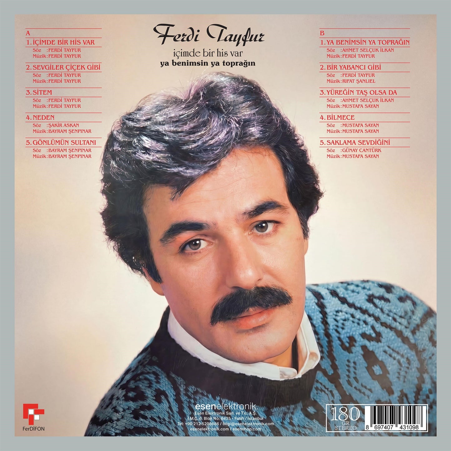 Ferdi Tayfur - İçimde Bir His Var / Ya Benimsin Ya Toprağın (Poster Hediyeli ) Schallplatte, Vinyl, Plak