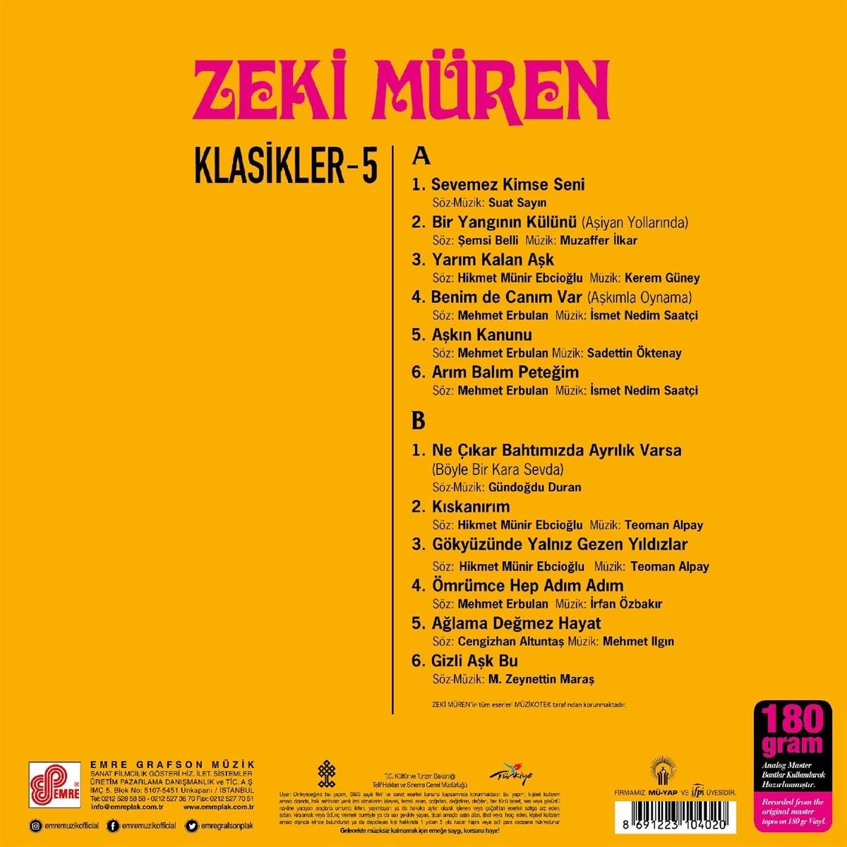 Zeki Müren - Klasikler 5 (Schallplatte)